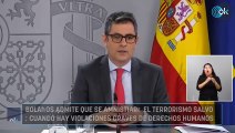 Bolaños admite que se amnistiará el terrorismo salvo «cuando hay violaciones graves de derechos humanos»