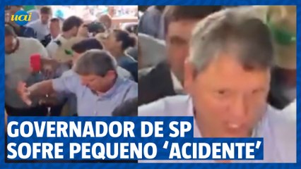 SP: Governador Tarcísio de Freitas sofre pequeno ‘acidente’