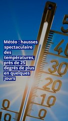 Météo : hausses spectaculaire des températures, près de 25 degrés de plus en quelques jours