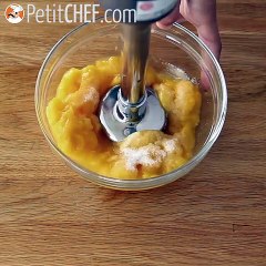 Mango and raspberry cake log