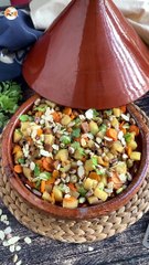 Vegetarian tagine with seitan