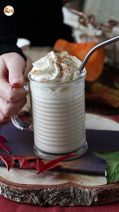 Pumpkin spice latte with homemade pumpkin spice syrup!