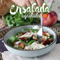 Ensalada templada de melocotones asados, burrata y rúcula