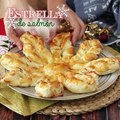 Estrella de hojaldre con salmón y queso crema, perfecta para la hora del aperitivo