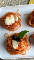 Nidos de pasta al horno, el  entrante ideal para aprovechar los espaguetis que nos han sobrado