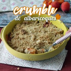 Crumble de albaricoque, un postre muy crujiente y fácil