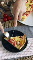 Quiche vegetariana con pomodori e feta