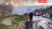 Sinop'ta korkutan yangın: Lastik deposu alev aldı