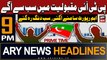 ARY News 9 PM Prime Time Headlines | 23rd January 2024 | PTI's Popularity is on The Rise - Survey Reveals