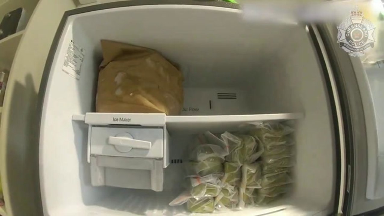 Queensland police find cannabis products worth nearly $100k hidden in fridge