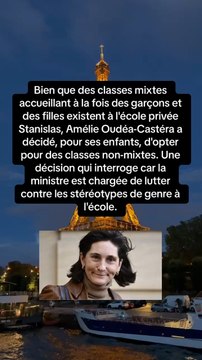 Amélie Oudéa-Castéra a décidé, pour ses enfants, d'opter pour des classes non-mixtes. Une décision qui interroge car la ministre est chargée de lutter contre les stéréotypes de genre à l'école.