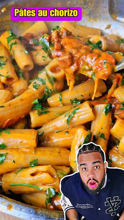 Cette recette de pâtes au chorizo !!! ‍ #pate #pasta #chorizo #chef #cuisine #food #recettesimple #recettefacile #recettemaison #recetterapide
