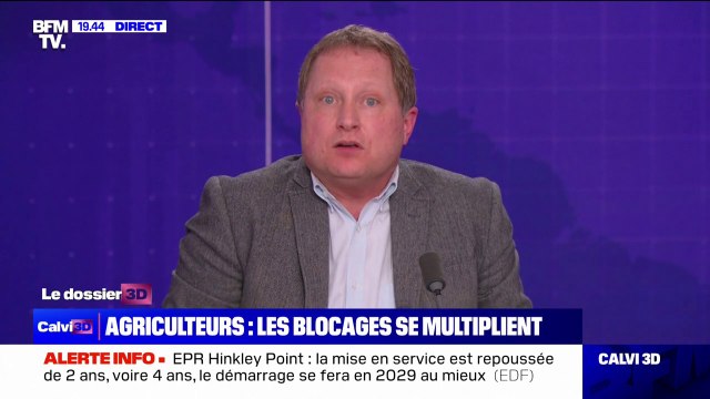 Damien Greffin (vice-président de la FNSEA): On recense 85 mobilisations estampillées FNSEA/Jeunes agriculteurs sur le territoire d'ici vendredi