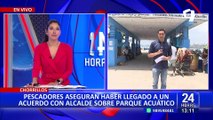 Pescadores y municipalidad de Chorrillos llegan a un acuerdo sobre parque acuático