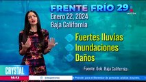 Frente frío número 29 provoca fuertes lluvias en Baja California