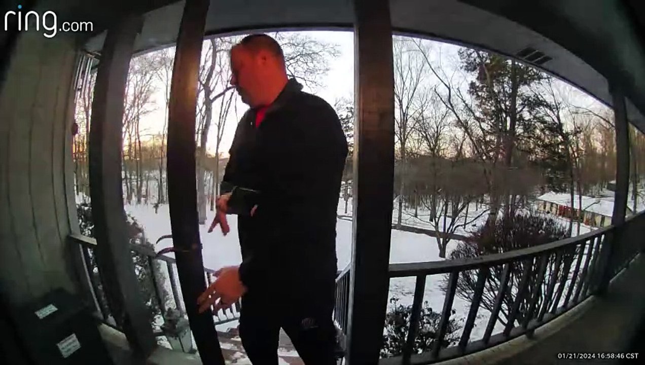 Doorbell Cam Captures Man's Slip and Fall on Ic...