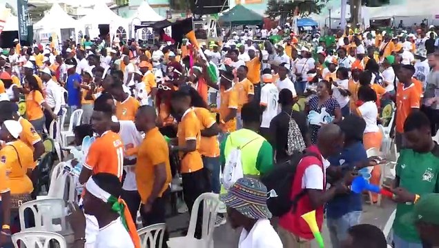 Can 2023 : Ambiance de match au Village CAN de la RTI avec les supporters