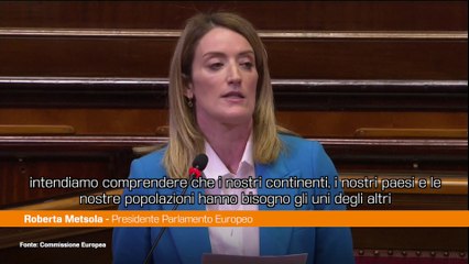 Metsola "Africa ed Europa hanno bisogno l'una dell'altra"