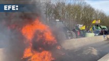 Los agricultores belgas siguen bloqueando carreteras en una nueva jornada de protestas