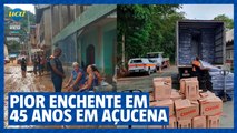 Açucena registra pior enchente em 45 anos