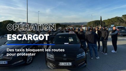Des taxis en opération escargot à Nice