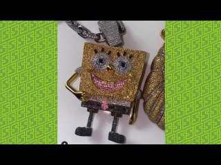 Tyga Shows Off His Iced Out SpongeBob Square Pants Chain