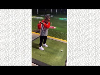 Lil Baby Takes His Sons To Golf Driving Range