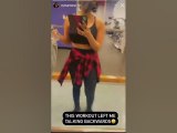 Cyn Santana Is Struggling With Her Face Mask   Workout Goals #shorts