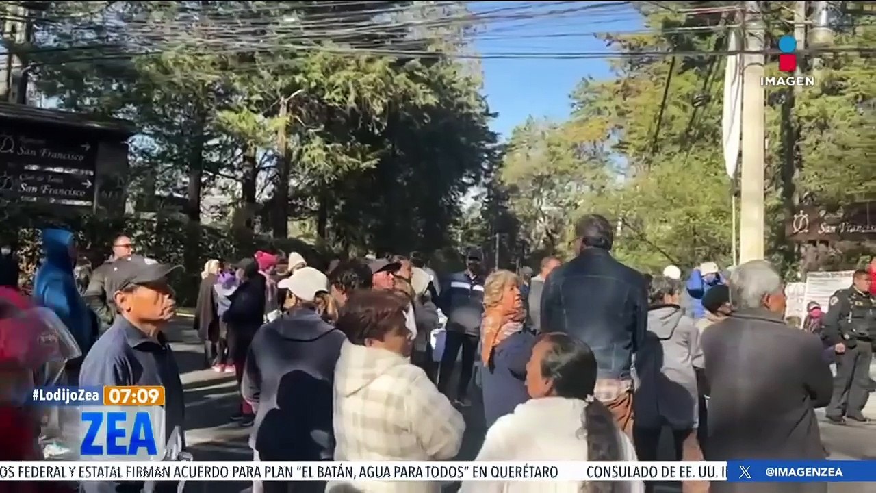 Vecinos de San Bartolo Ameyalco realizan bloqueo por falta de agua