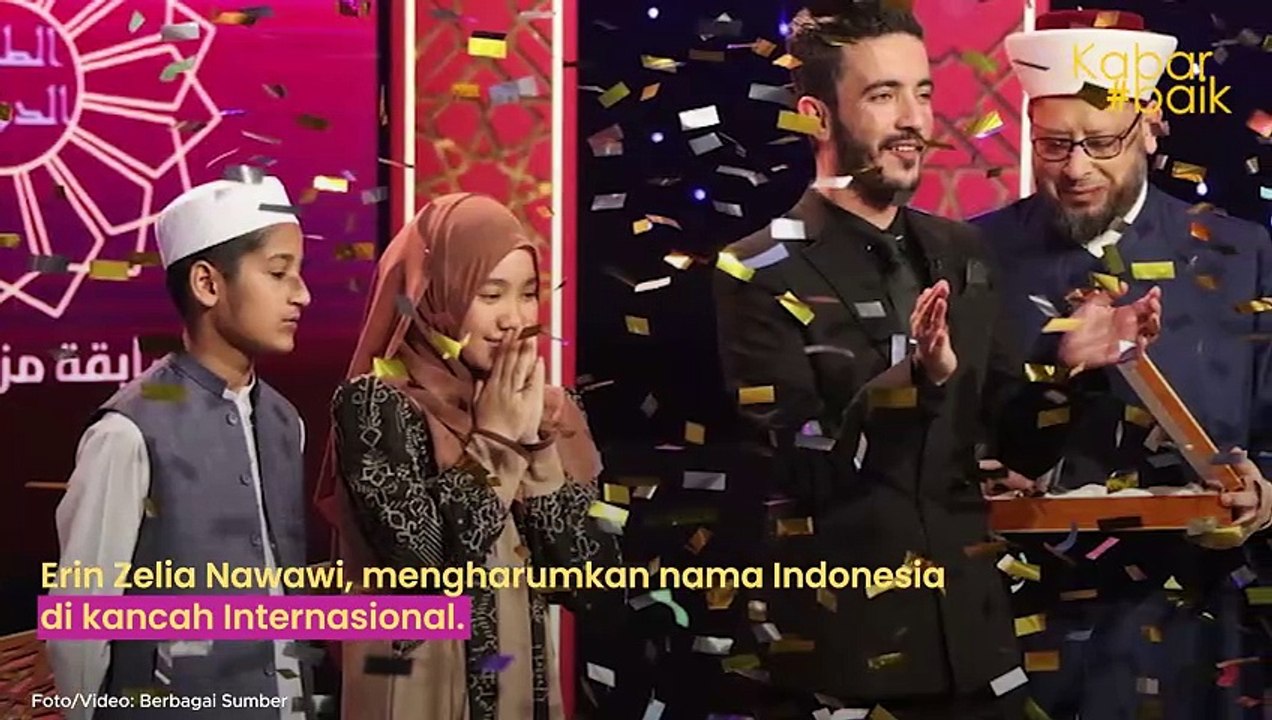 ERIN ZELIA NAWAWI, REMAJA INDONESIA JUARA 1 MTQ INTERNASIONAL DI ALJAZAIR DAN QATAR