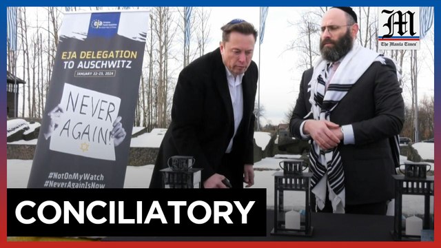 Elon Musk visits Auschwitz, defends record on anti-Semitism