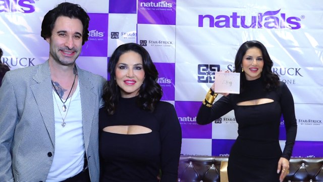 Sunny Leone With Husband Daniel Weber For Grand Promotions Of Her Exotic Make-Up Brand Star Struck