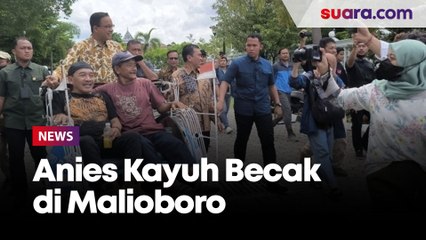 Anies Baswedan Kayuh Becak Sepulang Bertemu Gubernur DIY