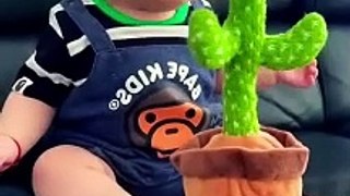 Cute baby & talking cactus _ funny babies funny moment #cutebaby #baby #shorts #funnyvideo