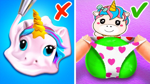 DIY Unicorn Squishy *Rich VS Poor Unicorn Fidgets *