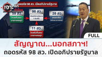 (คลิปเต็ม) จับตาสัญญาณ 'นอกสภาฯ'..ถอดรหัส 98 สว. เปิดอภิปรายรัฐบาล (24 ม.ค. 67) | เจาะลึกทั่วไทย
