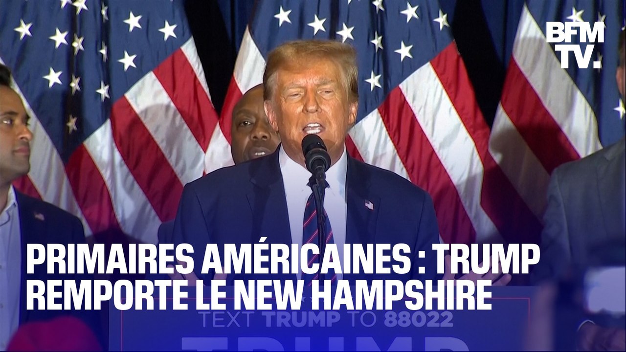 Primaires républicaines: Trump remporte le New Hampshire et fait un pas de plus vers l'investiture
