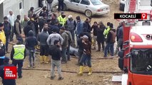 Kocaeli'de eşyalarını kurtarmak için yanan barakaya giren işçi öldü