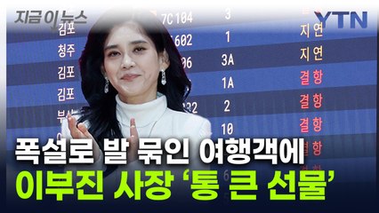 폭설로 비행기 못 탄 여행객들에...이부진의 '통 큰' 클라스 [지금이뉴스] / YTN
