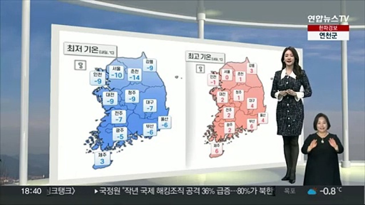 [생활날씨] 내일 출근길 '영하 10도' 한파…주말부터 추위 풀려