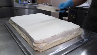 Sold Out in 1 Hour! Delicious Milk Cream Cake Making - Korean Street Food