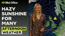 Met Office Afternoon Weather Forecast 24/01/24 - Sunshine and some showers northwest