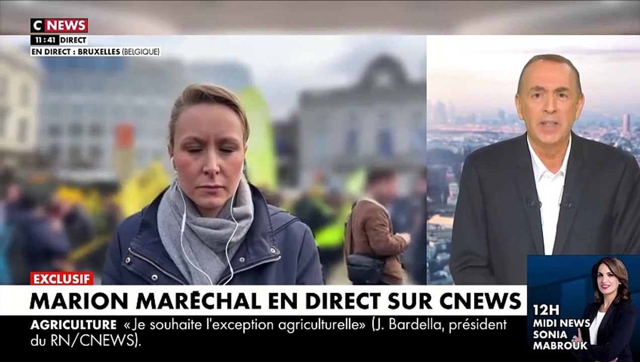 EXCLU - Agriculteurs en colère - Marion Maréchal rend responsable de la situation le gouvernement français dans "Morandini Live": "Il faut qu’il arrête de surtransposer les règles européennes !" - Regardez