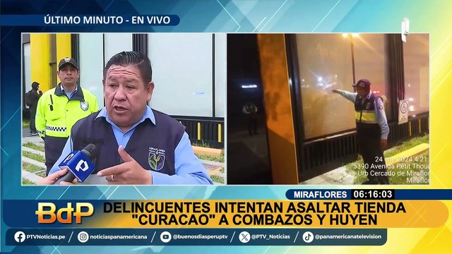 Miraflores: intentan asaltar conocida tienda a combazos, pero terminan huyendo