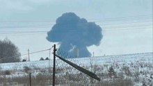 ロシアの貨物機Il-76がベルゴロドで撃墜された動画
