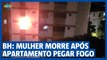 Idosa morre após apartamento pegar fogo no bairro São Pedro, em BH