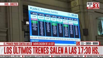 Atención: los últimos trenes salen de CABA a las 17:30 horas