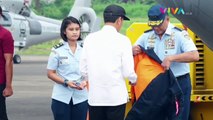 Prabowo Gercep Rapikan Jaket Jokowi saat Penyerahan C-130J