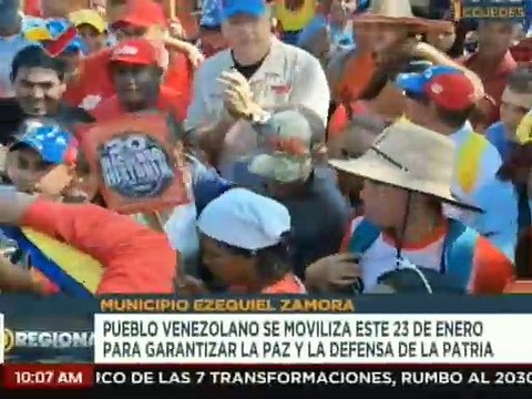 Cojedes | Ciudadanos del mcpio. Ezequiel Zamora se movilizaron este 23 de enero en defensa a la patria