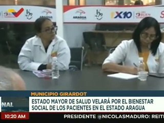 Estado Mayor de Salud trabaja para fortalecer el bienestar social de los aragüeños
